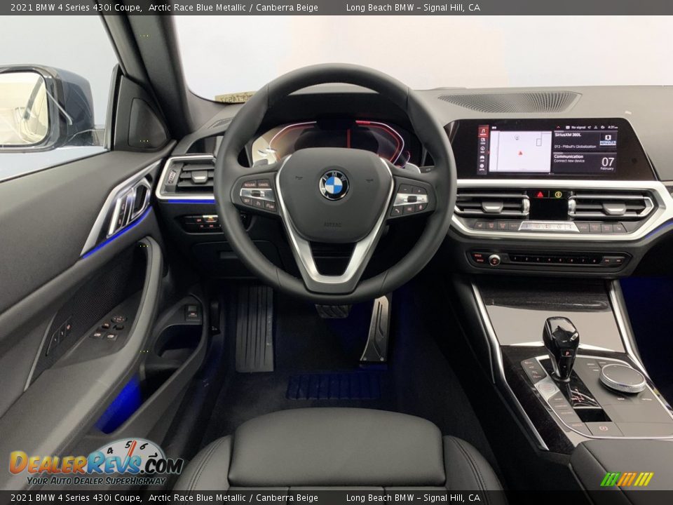2021 BMW 4 Series 430i Coupe Arctic Race Blue Metallic / Canberra Beige Photo #5