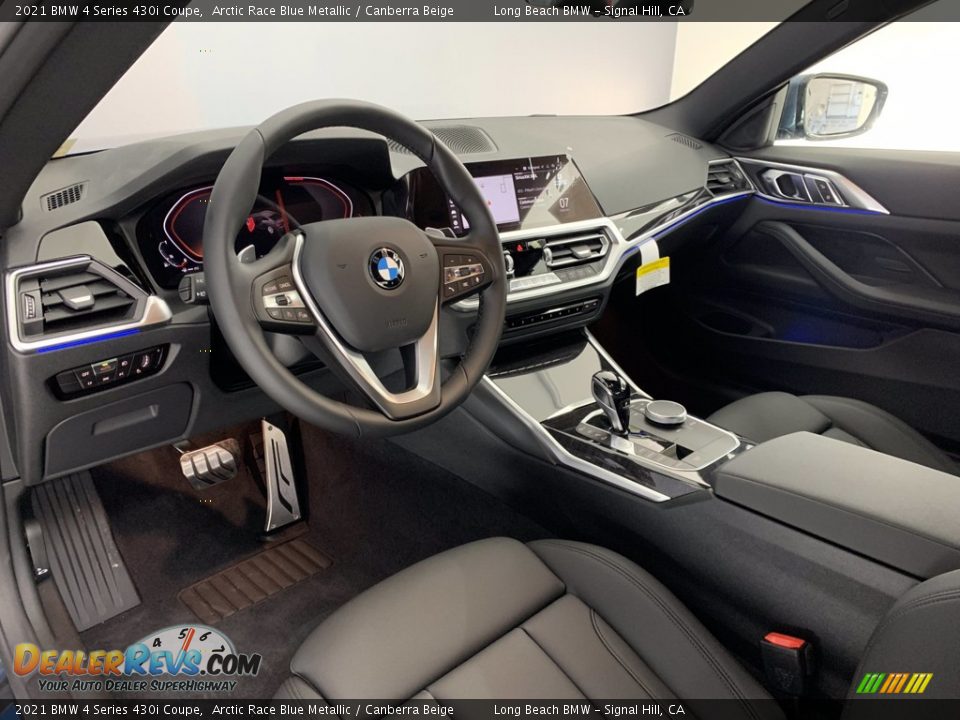 2021 BMW 4 Series 430i Coupe Arctic Race Blue Metallic / Canberra Beige Photo #7