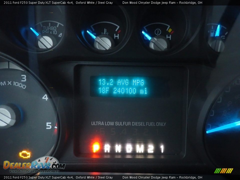 2011 Ford F250 Super Duty XLT SuperCab 4x4 Oxford White / Steel Gray Photo #21