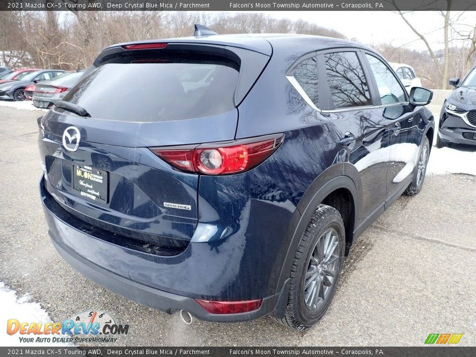 2021 Mazda CX-5 Touring AWD Deep Crystal Blue Mica / Parchment Photo #2