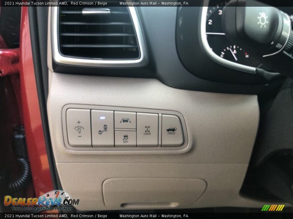 2021 Hyundai Tucson Limited AWD Red Crimson / Beige Photo #11