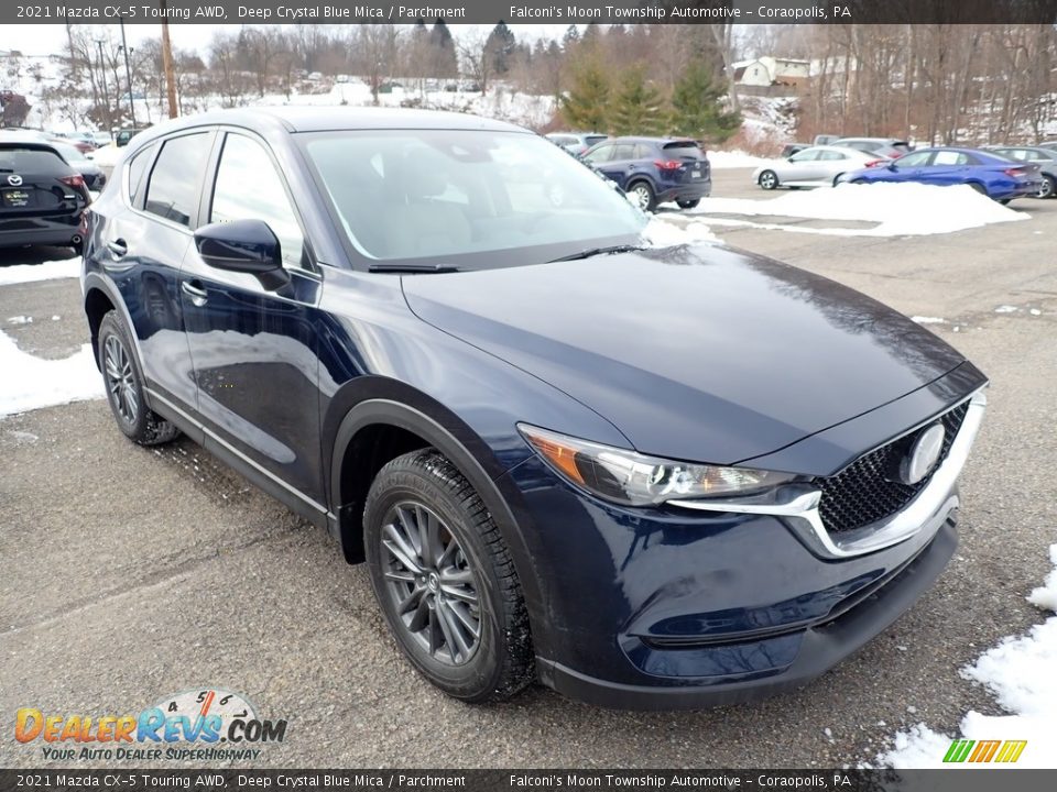 2021 Mazda CX-5 Touring AWD Deep Crystal Blue Mica / Parchment Photo #3