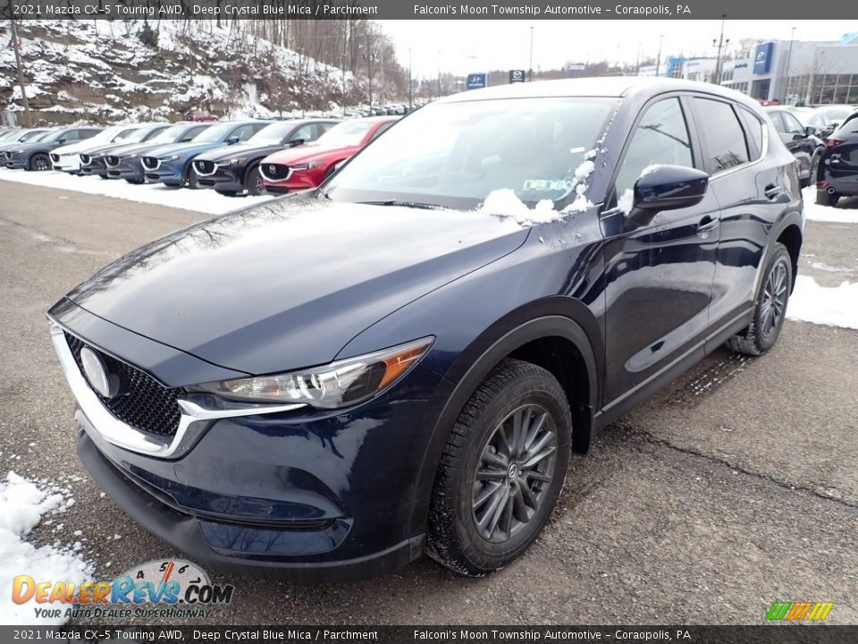 2021 Mazda CX-5 Touring AWD Deep Crystal Blue Mica / Parchment Photo #5