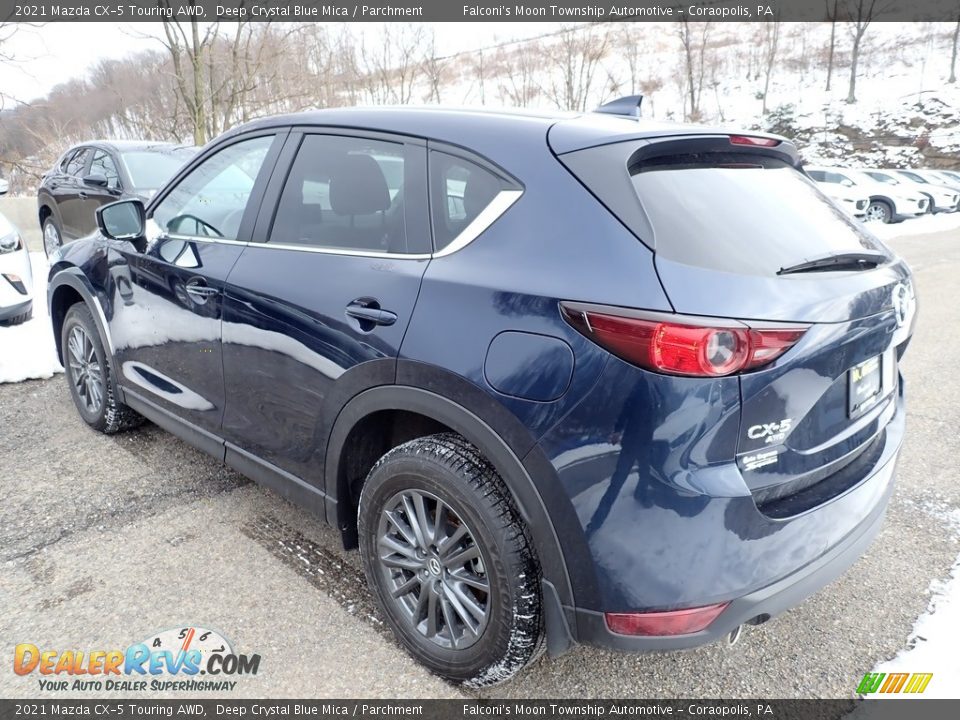 2021 Mazda CX-5 Touring AWD Deep Crystal Blue Mica / Parchment Photo #6