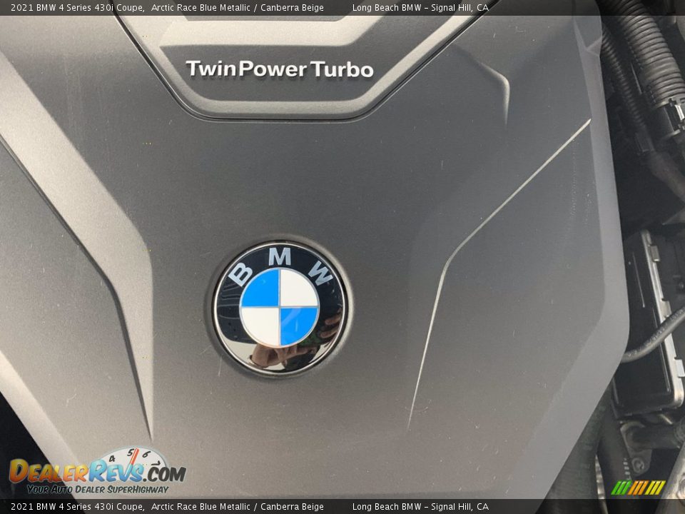 2021 BMW 4 Series 430i Coupe Arctic Race Blue Metallic / Canberra Beige Photo #17