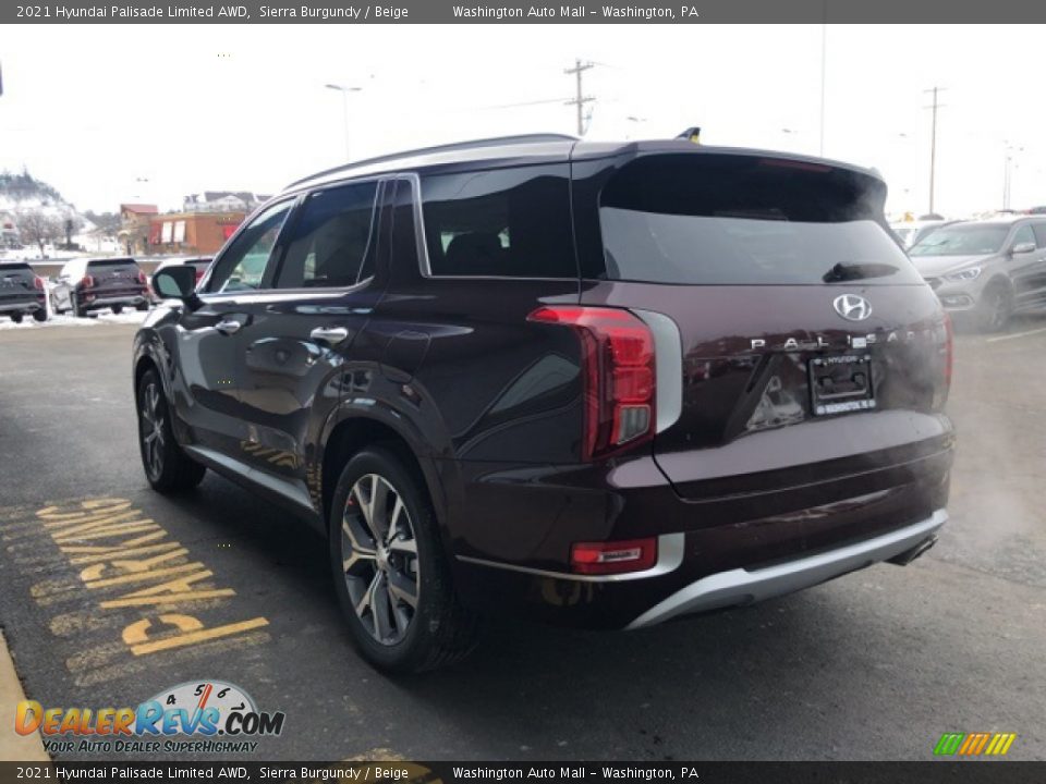 2021 Hyundai Palisade Limited AWD Sierra Burgundy / Beige Photo #3