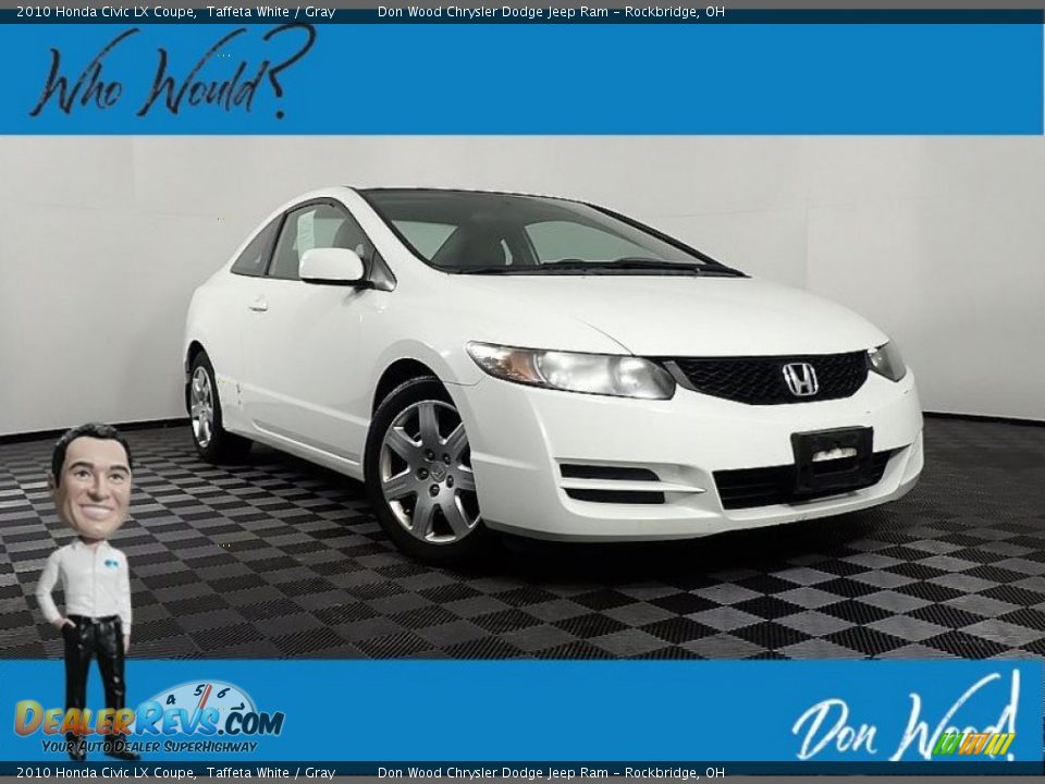 2010 Honda Civic LX Coupe Taffeta White / Gray Photo #1
