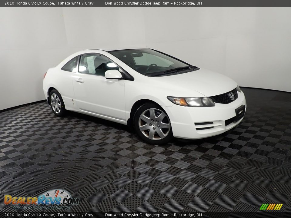 2010 Honda Civic LX Coupe Taffeta White / Gray Photo #2