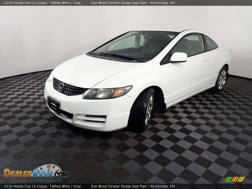 2010 Honda Civic LX Coupe Taffeta White / Gray Photo #7