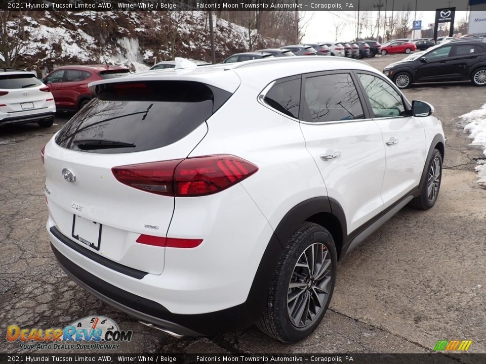 2021 Hyundai Tucson Limited AWD Winter White / Beige Photo #2