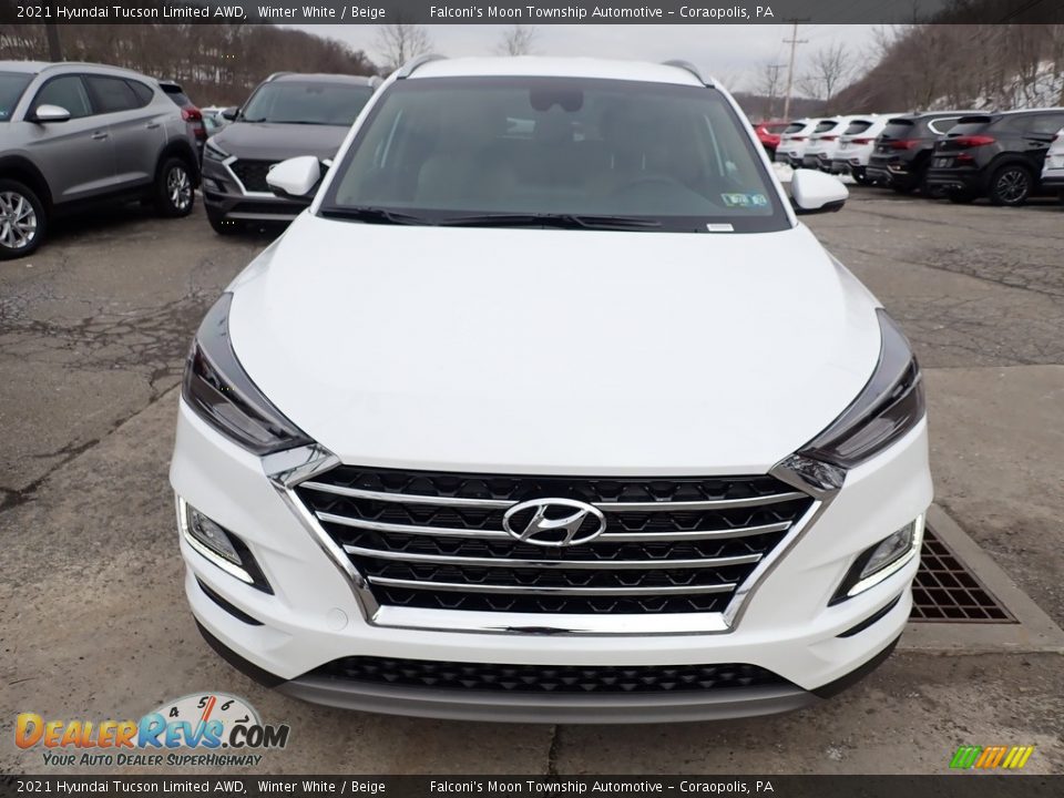 2021 Hyundai Tucson Limited AWD Winter White / Beige Photo #4