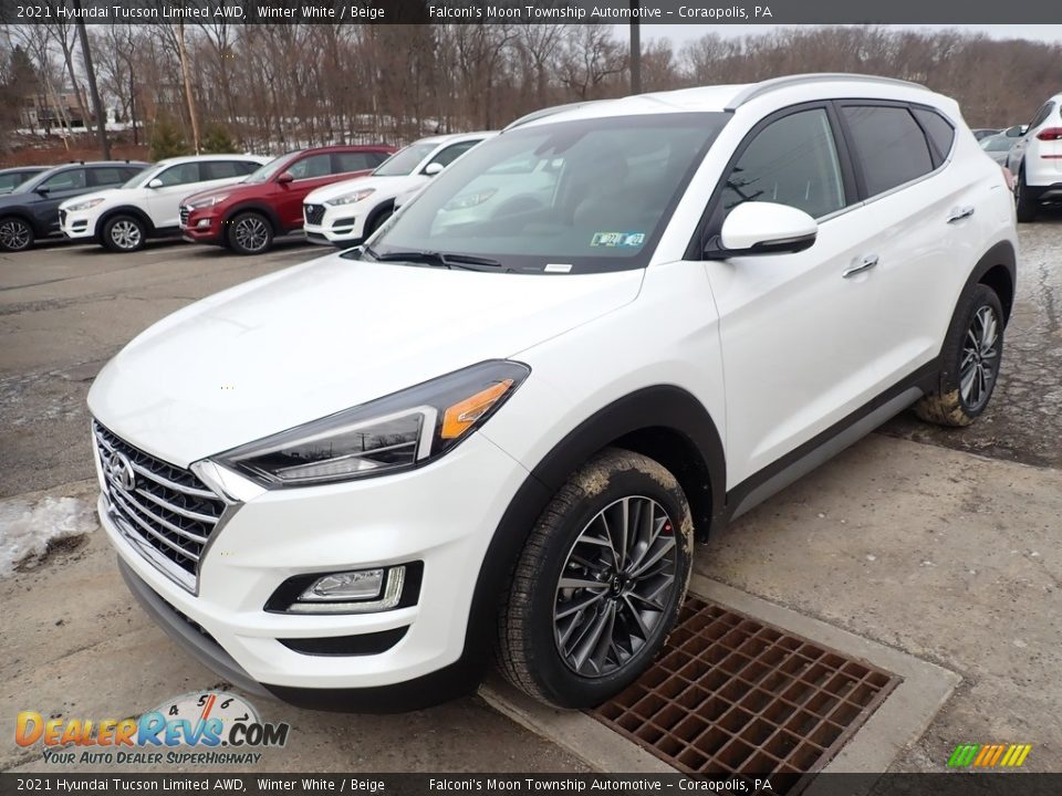 2021 Hyundai Tucson Limited AWD Winter White / Beige Photo #5