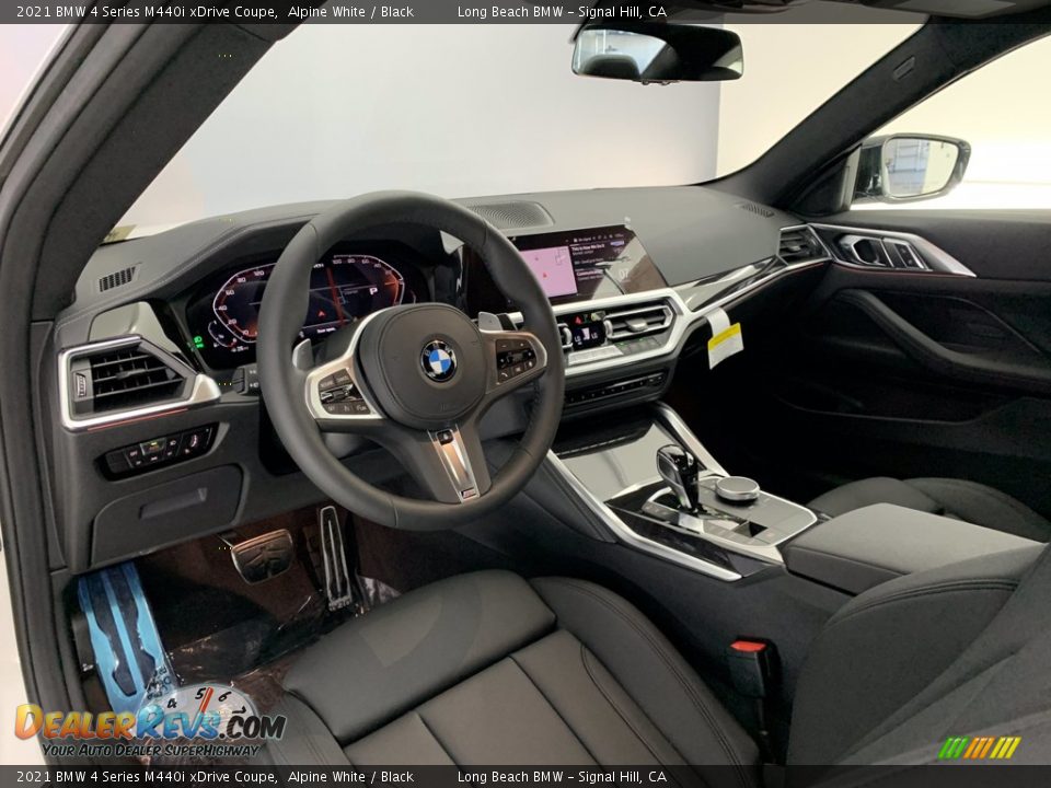 Black Interior - 2021 BMW 4 Series M440i xDrive Coupe Photo #7