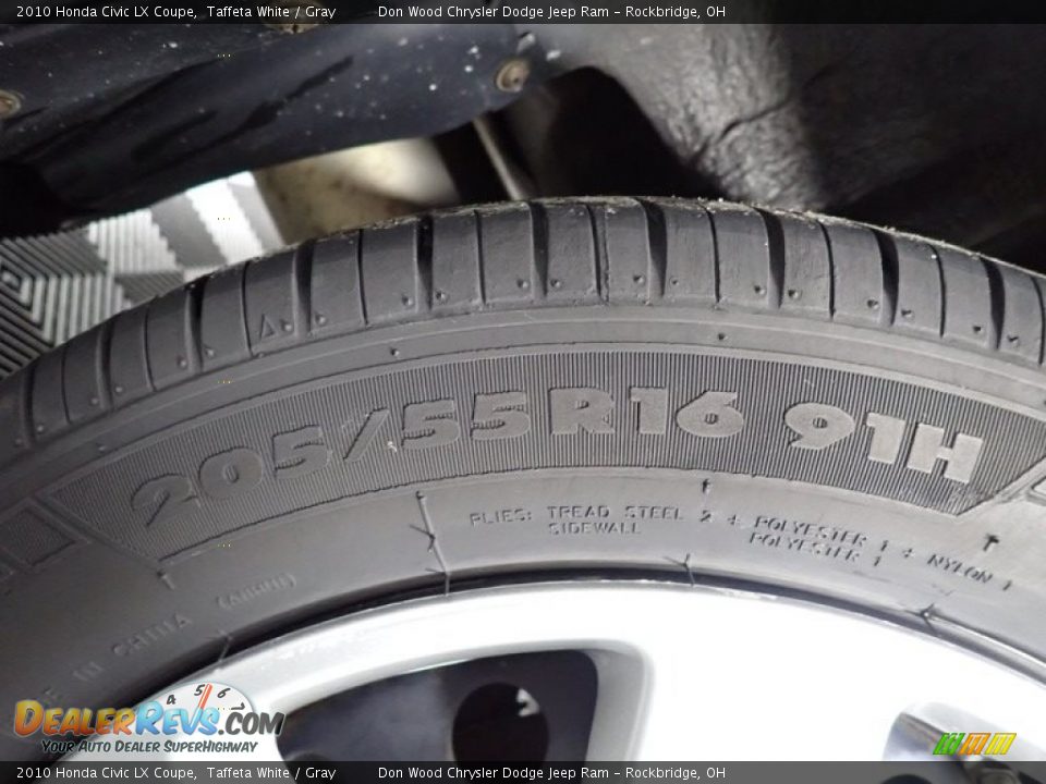 2010 Honda Civic LX Coupe Taffeta White / Gray Photo #18
