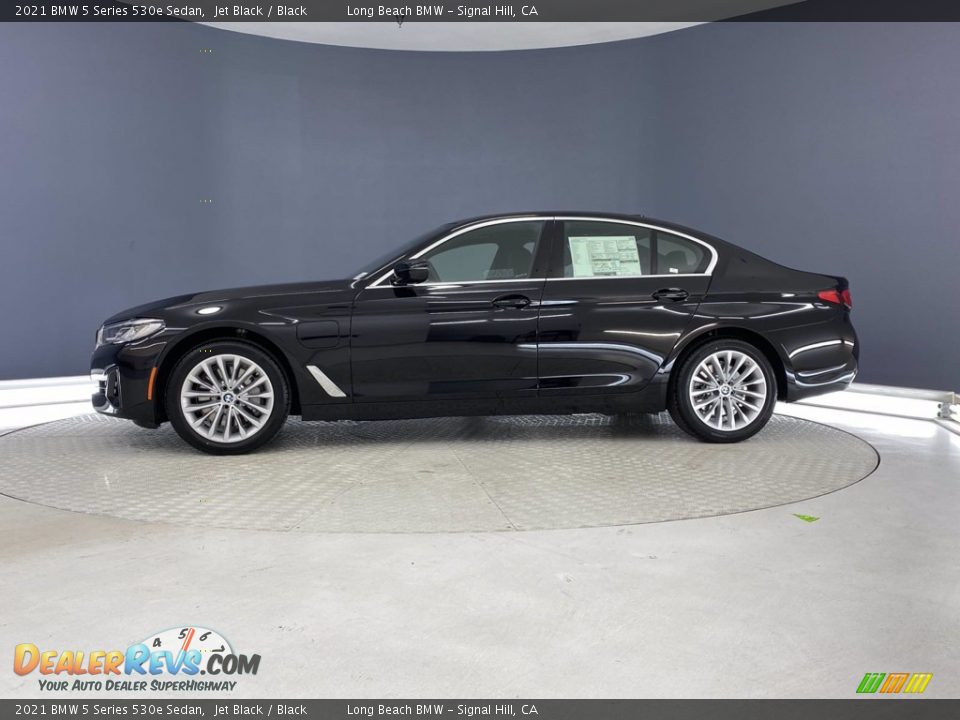 2021 BMW 5 Series 530e Sedan Jet Black / Black Photo #6