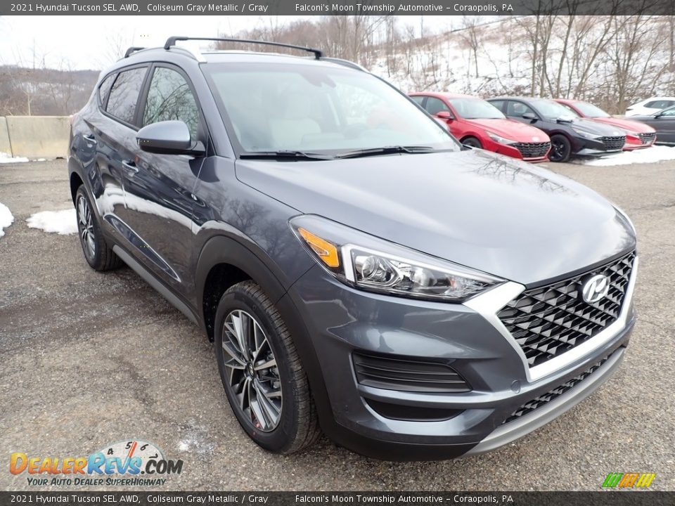 2021 Hyundai Tucson SEL AWD Coliseum Gray Metallic / Gray Photo #3