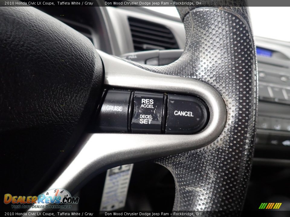 2010 Honda Civic LX Coupe Taffeta White / Gray Photo #23