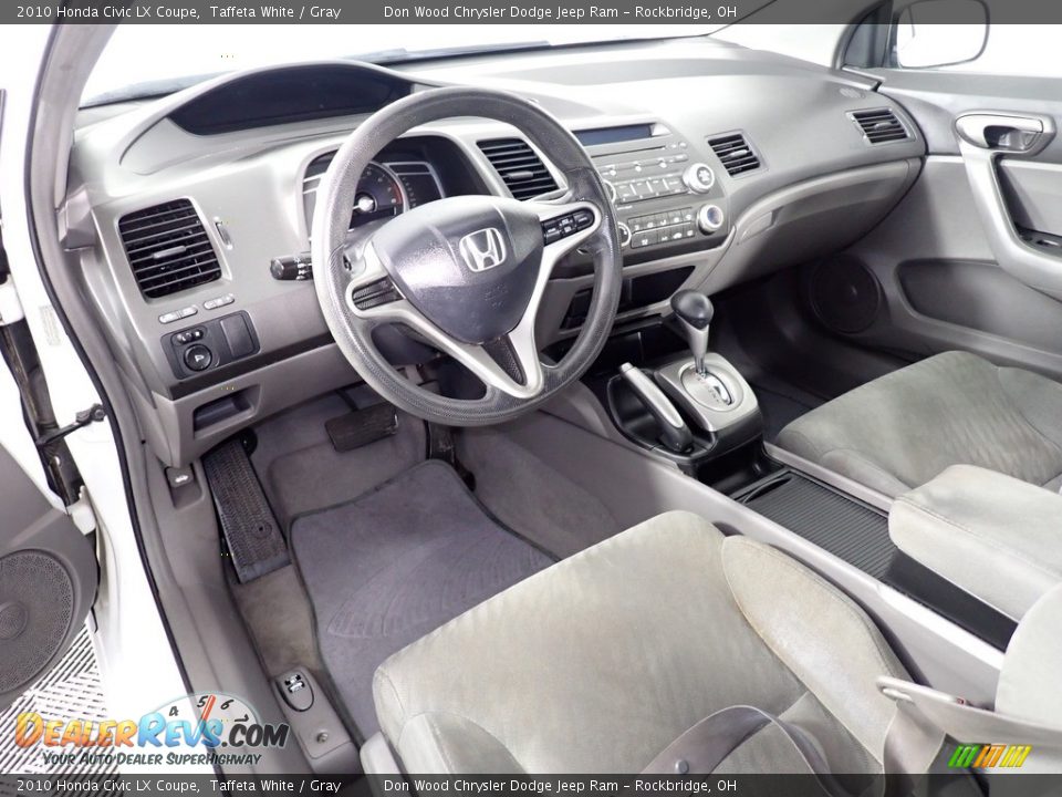 2010 Honda Civic LX Coupe Taffeta White / Gray Photo #27
