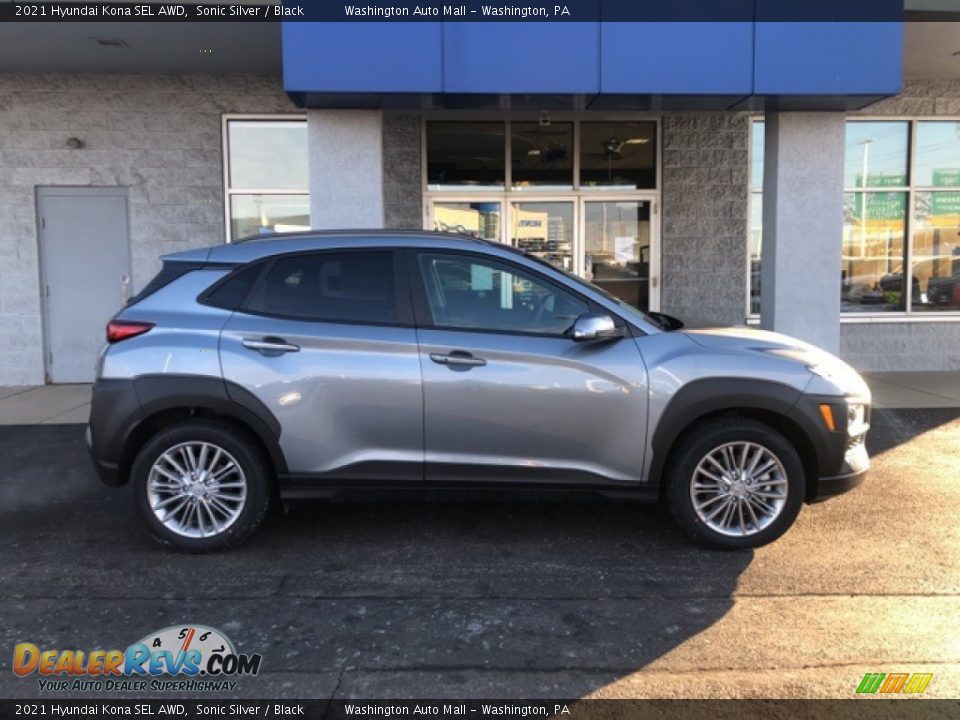 2021 Hyundai Kona SEL AWD Sonic Silver / Black Photo #2