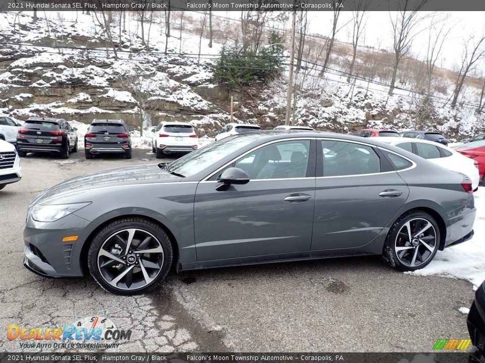 2021 Hyundai Sonata SEL Plus Hampton Gray / Black Photo #2