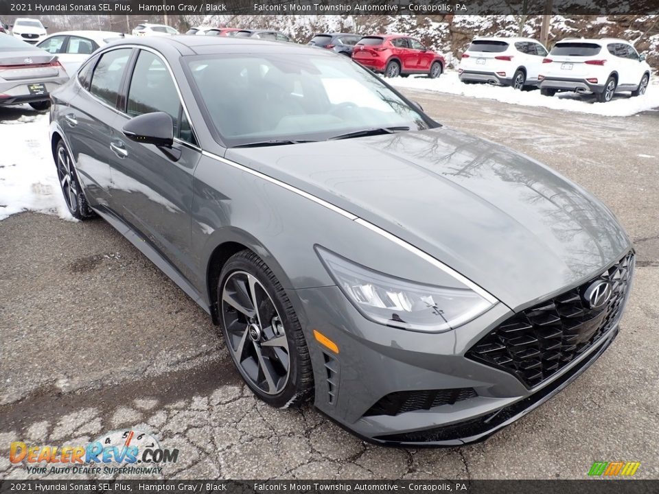 2021 Hyundai Sonata SEL Plus Hampton Gray / Black Photo #3