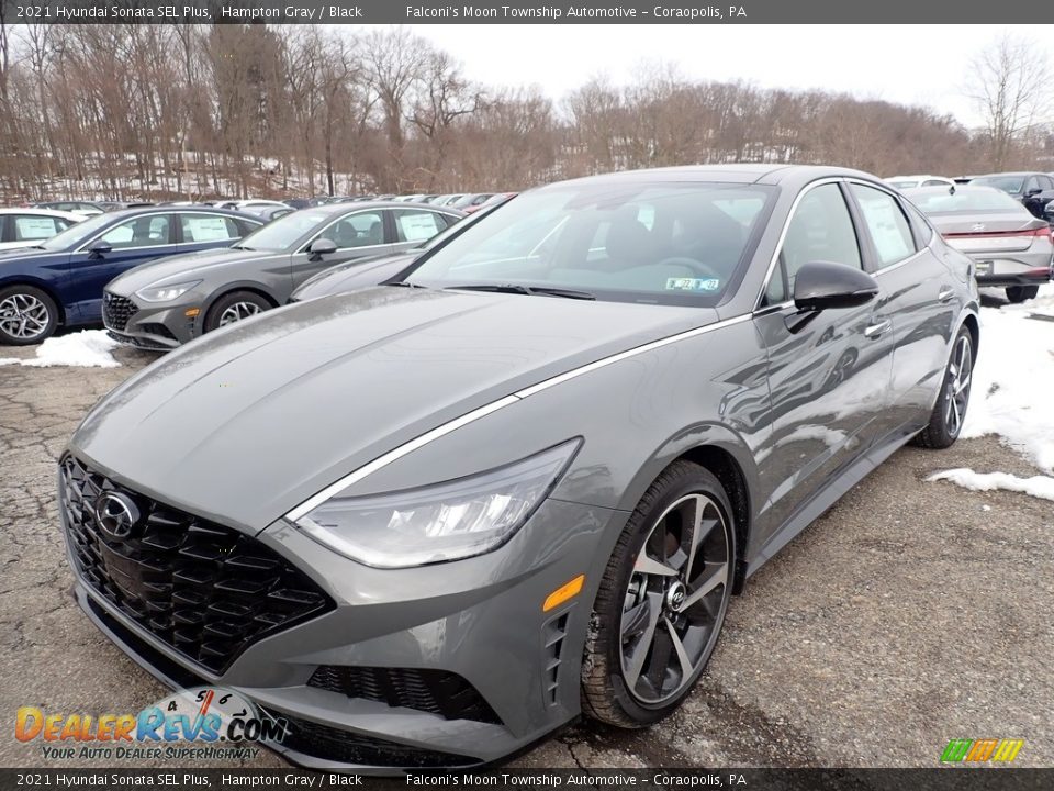 2021 Hyundai Sonata SEL Plus Hampton Gray / Black Photo #4