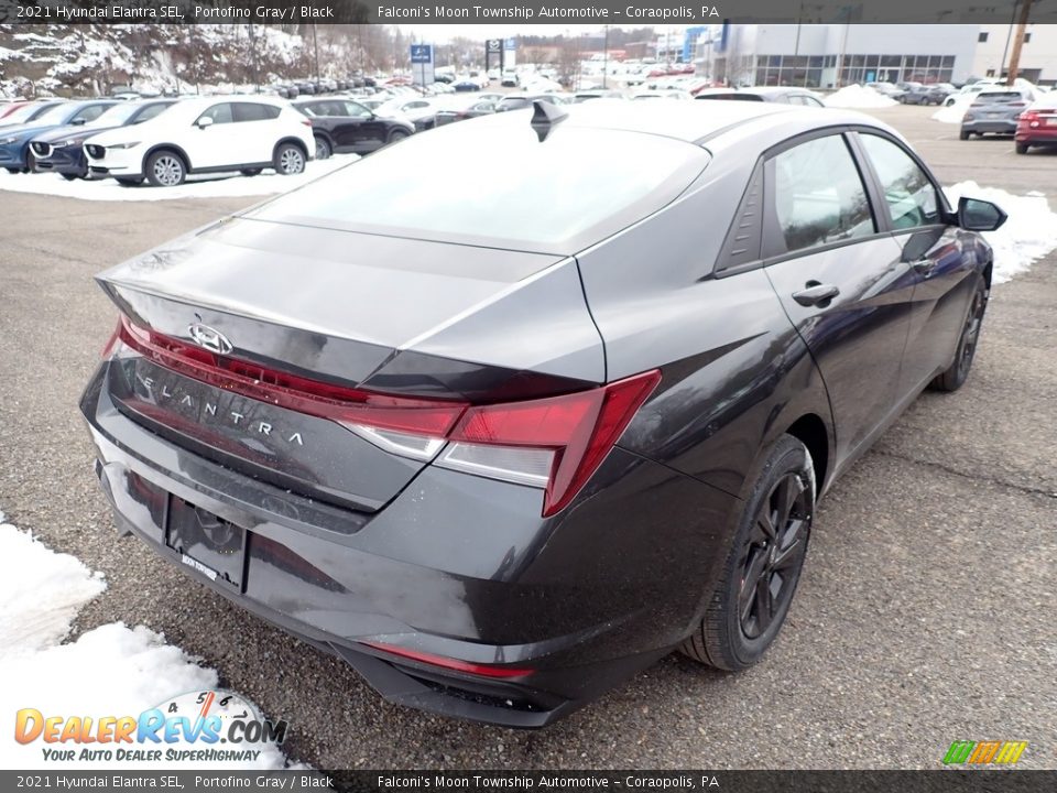 2021 Hyundai Elantra SEL Portofino Gray / Black Photo #2