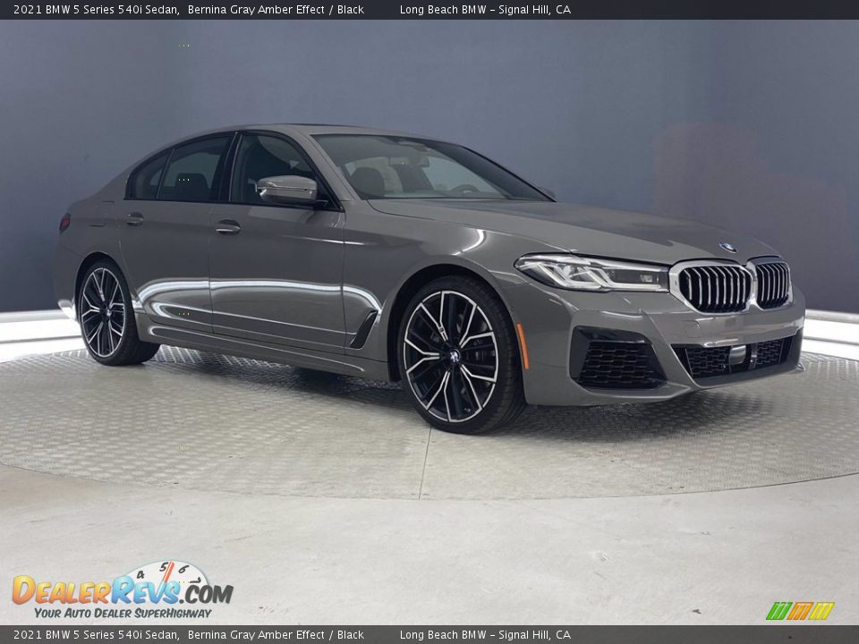 2021 BMW 5 Series 540i Sedan Bernina Gray Amber Effect / Black Photo #1