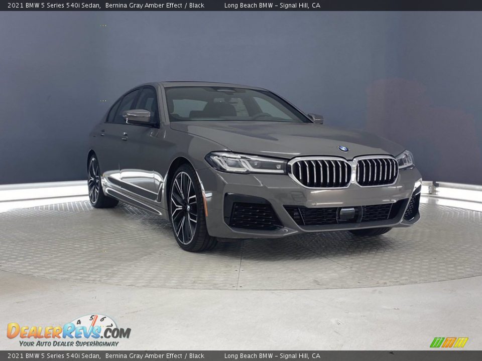 2021 BMW 5 Series 540i Sedan Bernina Gray Amber Effect / Black Photo #4