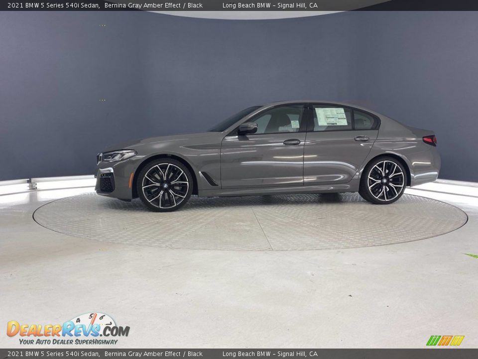 2021 BMW 5 Series 540i Sedan Bernina Gray Amber Effect / Black Photo #9