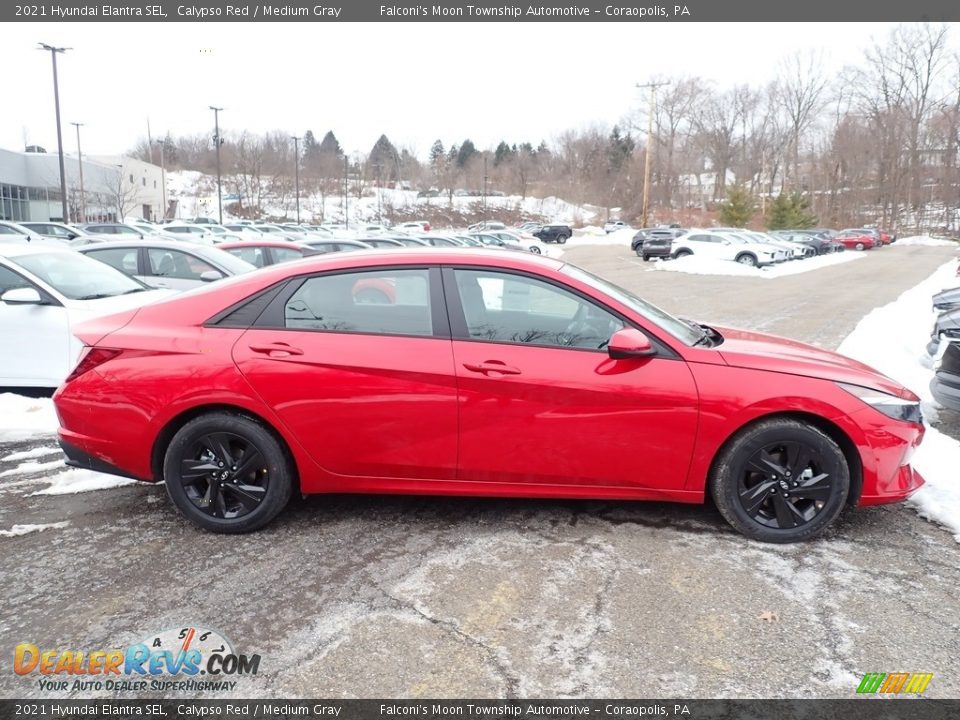 2021 Hyundai Elantra SEL Calypso Red / Medium Gray Photo #1