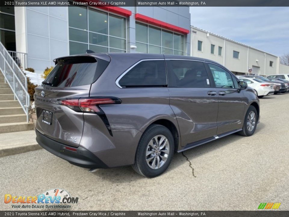 2021 Toyota Sienna XLE AWD Hybrid Predawn Gray Mica / Graphite Photo #14