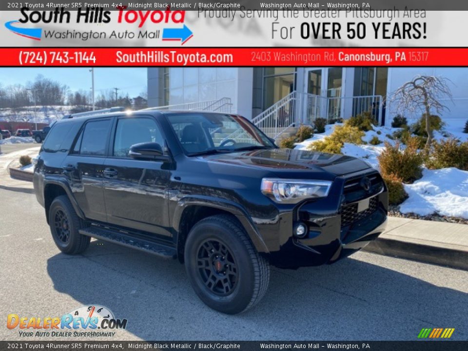 2021 Toyota 4Runner SR5 Premium 4x4 Midnight Black Metallic / Black/Graphite Photo #1