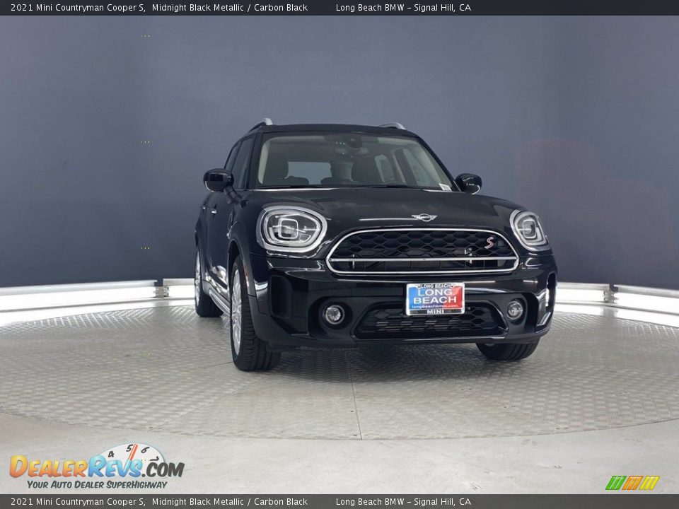 2021 Mini Countryman Cooper S Midnight Black Metallic / Carbon Black Photo #2