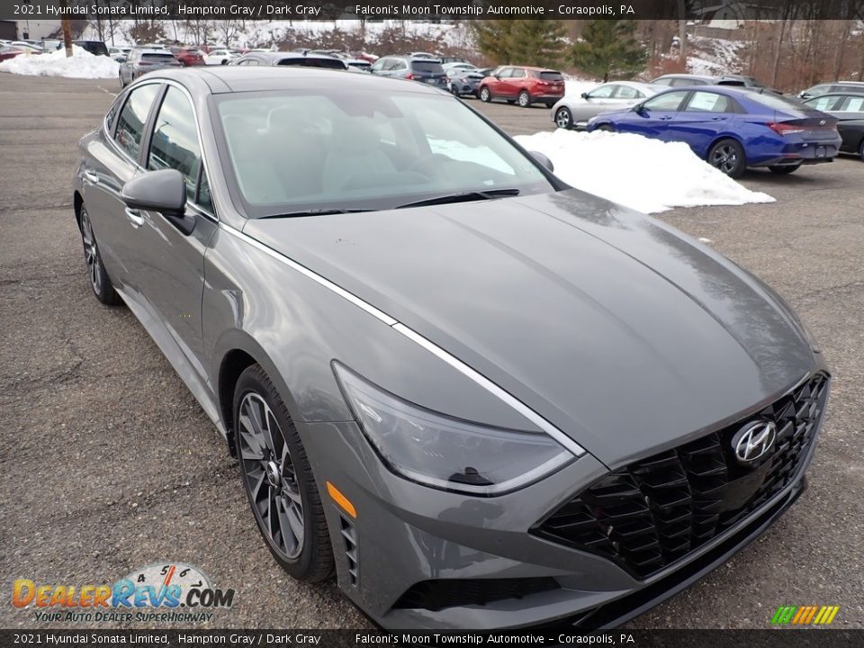 2021 Hyundai Sonata Limited Hampton Gray / Dark Gray Photo #3