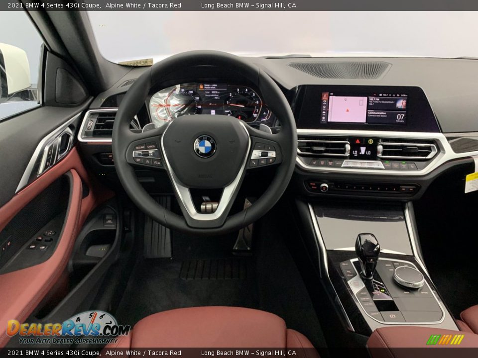 2021 BMW 4 Series 430i Coupe Alpine White / Tacora Red Photo #5