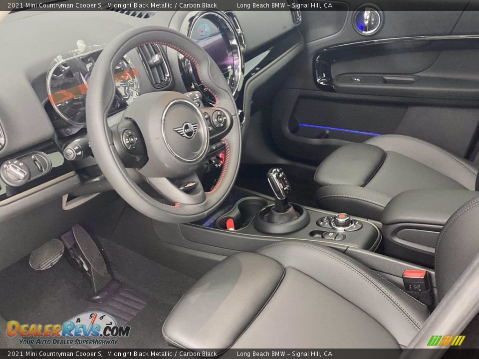 2021 Mini Countryman Cooper S Midnight Black Metallic / Carbon Black Photo #15