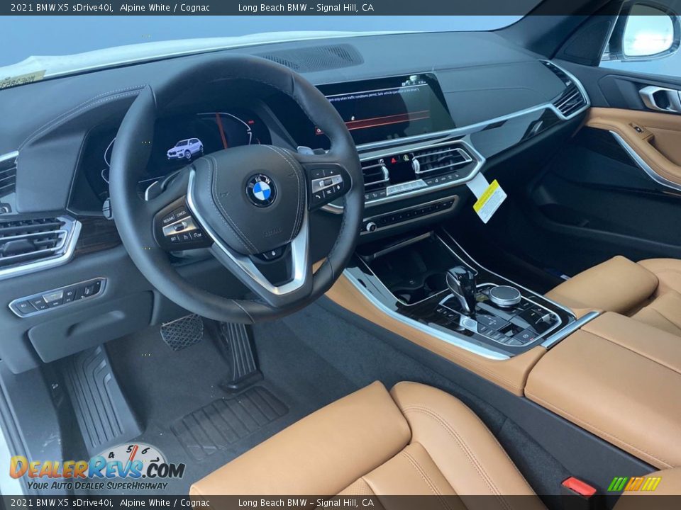 2021 BMW X5 sDrive40i Alpine White / Cognac Photo #3