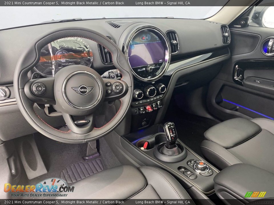 2021 Mini Countryman Cooper S Midnight Black Metallic / Carbon Black Photo #17