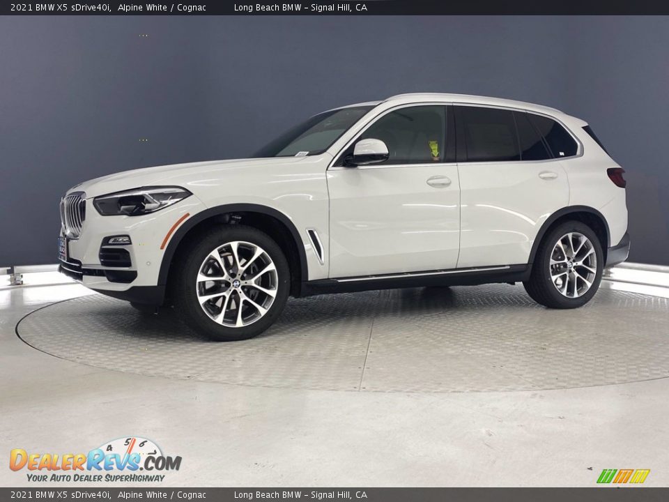 2021 BMW X5 sDrive40i Alpine White / Cognac Photo #8