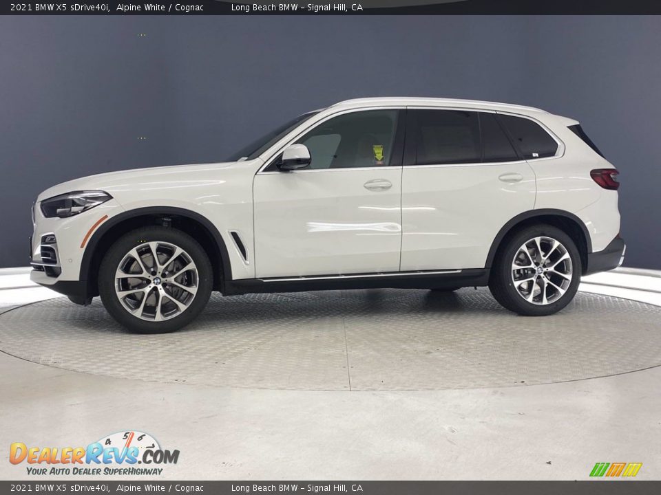 2021 BMW X5 sDrive40i Alpine White / Cognac Photo #9