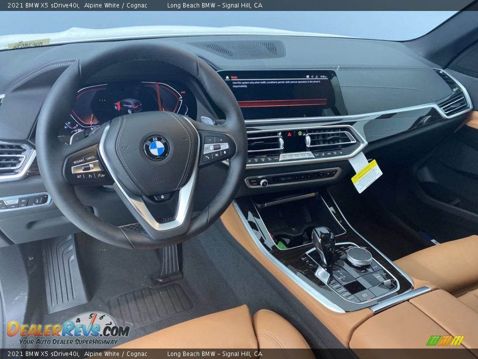 2021 BMW X5 sDrive40i Alpine White / Cognac Photo #16