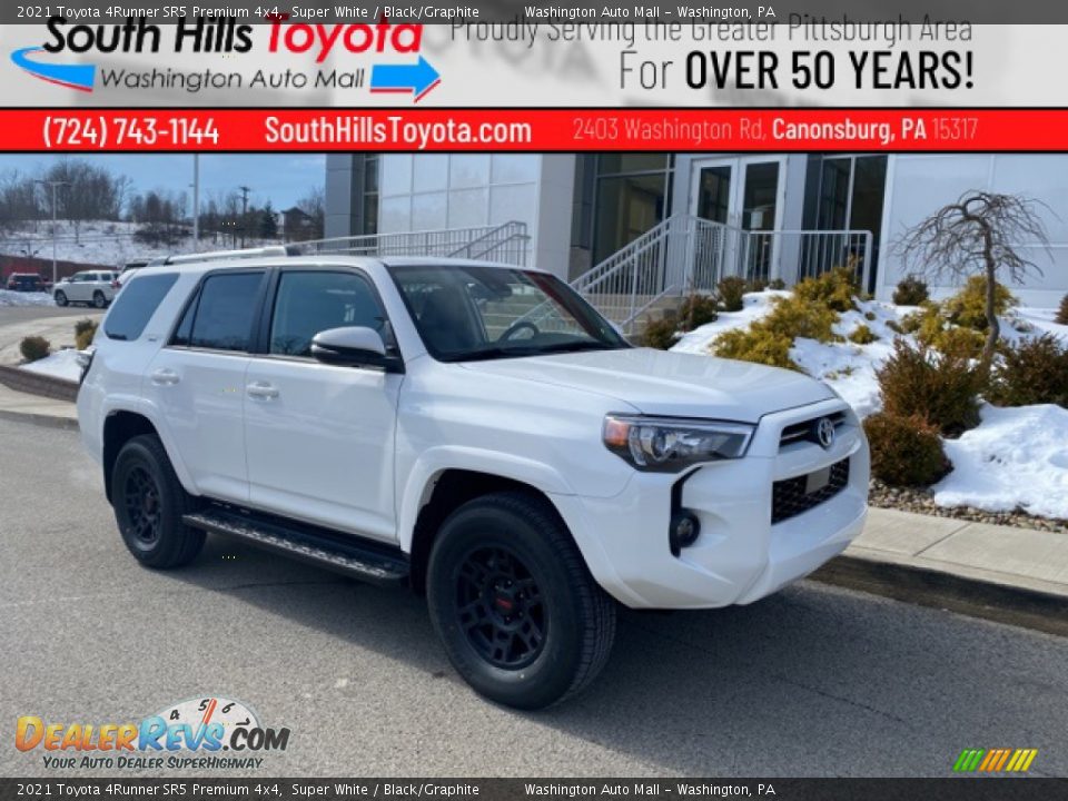 2021 Toyota 4Runner SR5 Premium 4x4 Super White / Black/Graphite Photo #1
