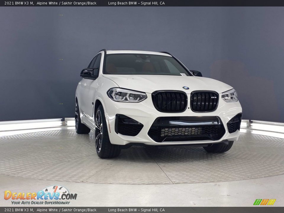 2021 BMW X3 M Alpine White / Sakhir Orange/Black Photo #4