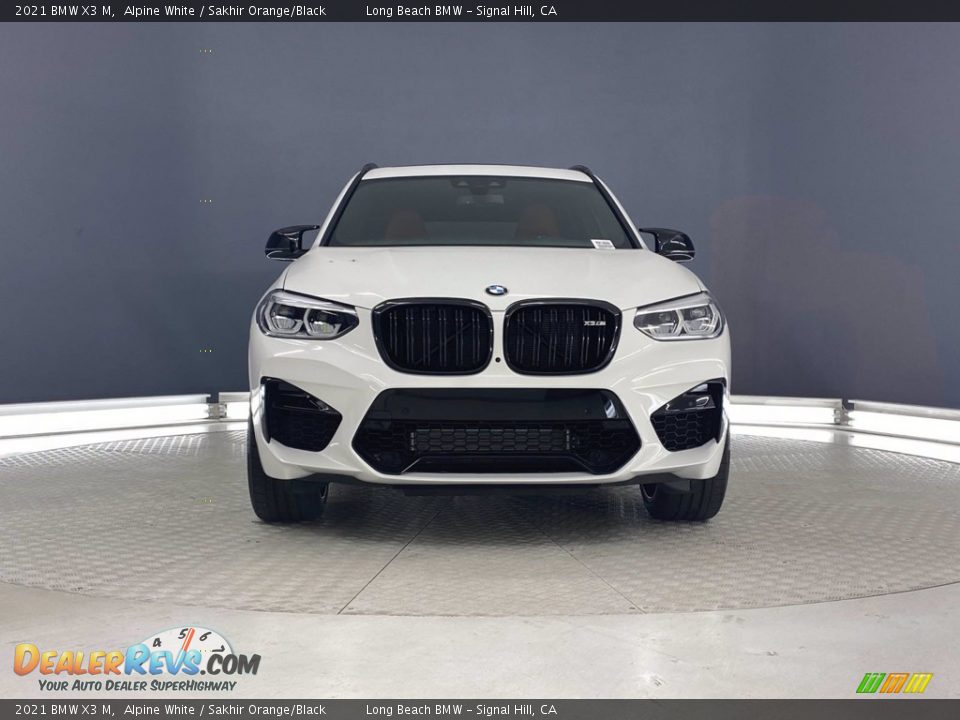 2021 BMW X3 M Alpine White / Sakhir Orange/Black Photo #5