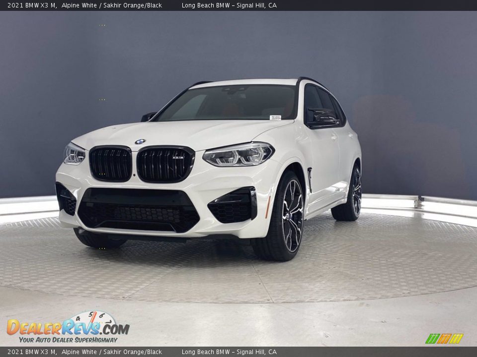 2021 BMW X3 M Alpine White / Sakhir Orange/Black Photo #6