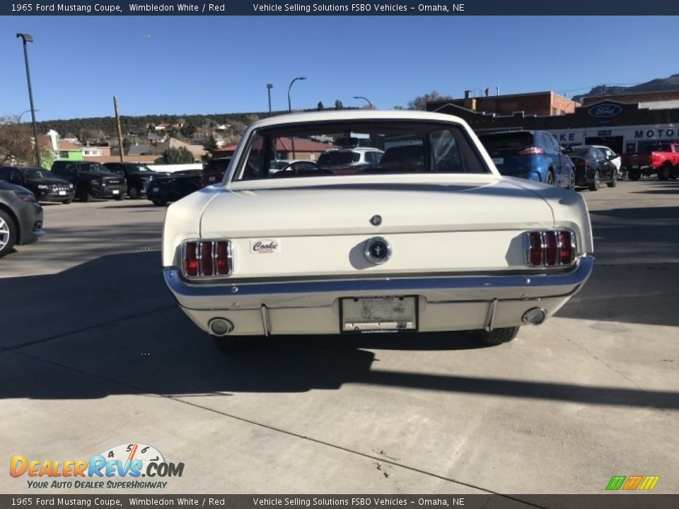 1965 Ford Mustang Coupe Wimbledon White / Red Photo #16