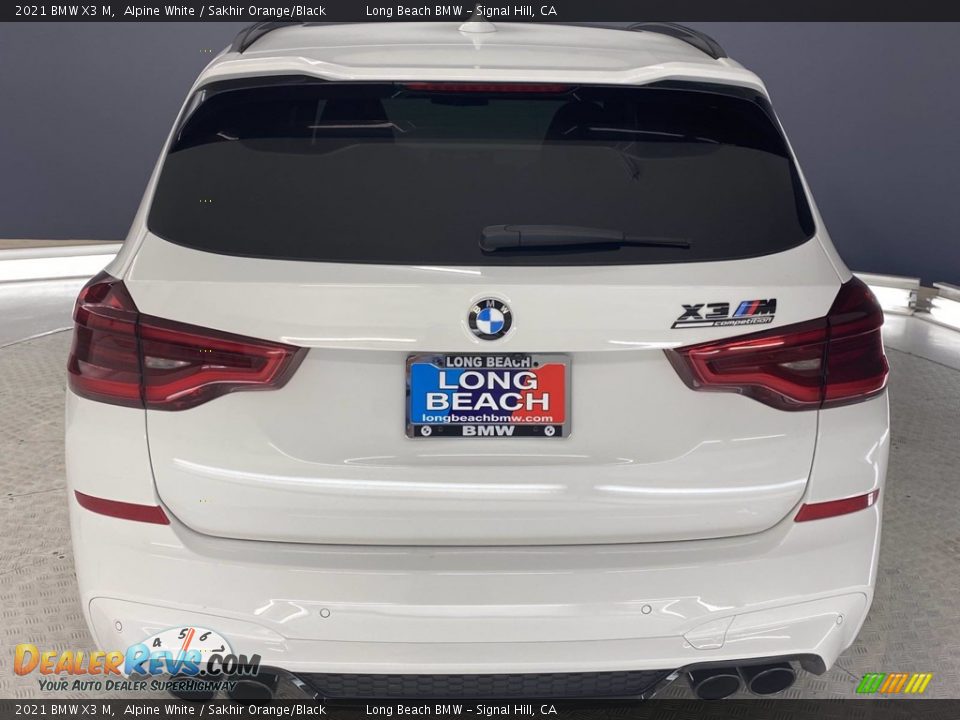 2021 BMW X3 M Alpine White / Sakhir Orange/Black Photo #10