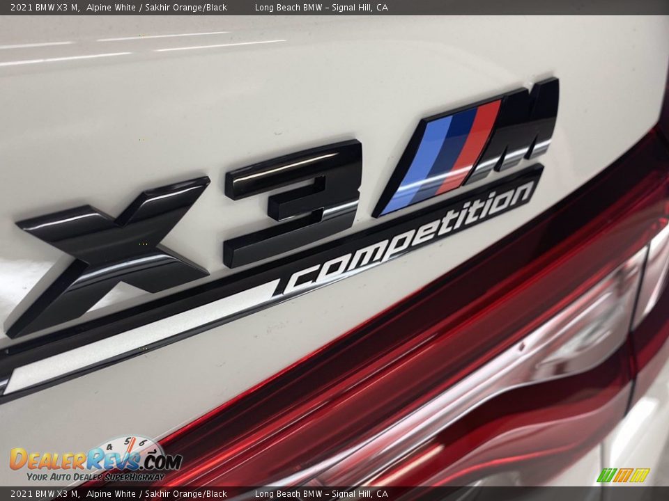 2021 BMW X3 M Alpine White / Sakhir Orange/Black Photo #11