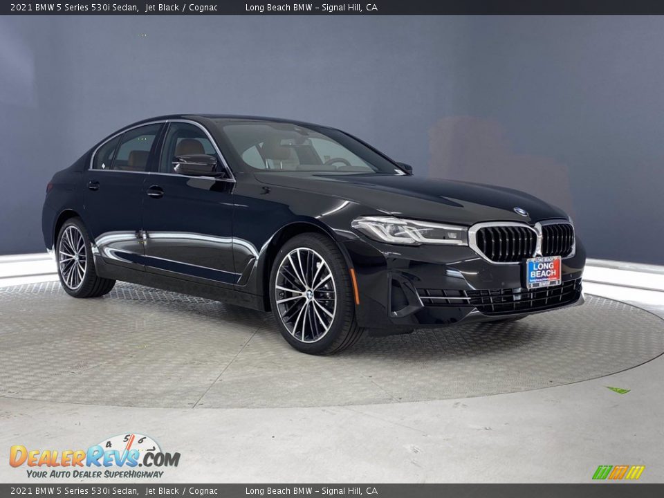 2021 BMW 5 Series 530i Sedan Jet Black / Cognac Photo #1